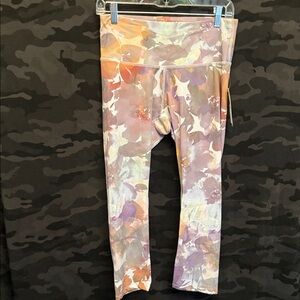 Apana Pastel Floral Print Leggings in Purple, Pink, Peach